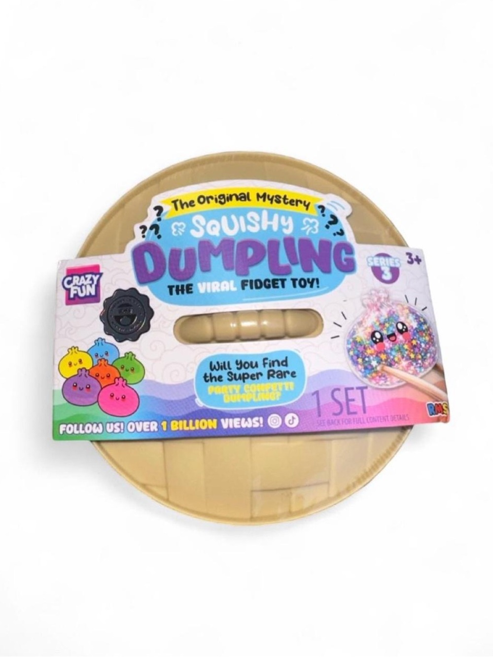 ONE (1) RMS Authentic Viral hard to find Squishy Dumpling mystery party confetti
